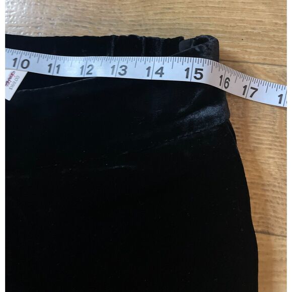 Talbots Black Velvet Straight Leg Pants Size 8 NWT $169 Side Zip Pockets - Picture 7 of 8